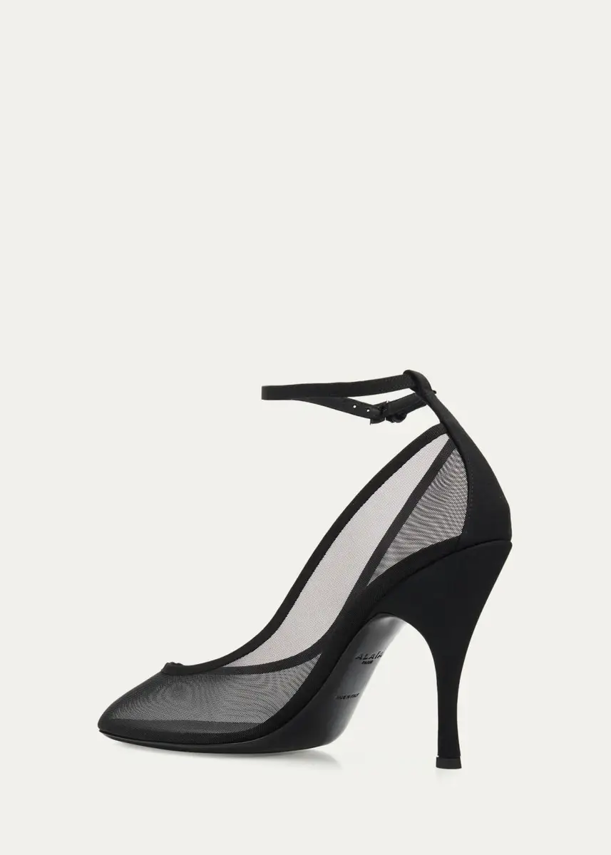 Alaïa 100mm Mesh Ankle-Strap Pumps | Thumbnail 5 Alaïa 100mm Mesh Ankle-Strap Pumps | Thumbnail 5