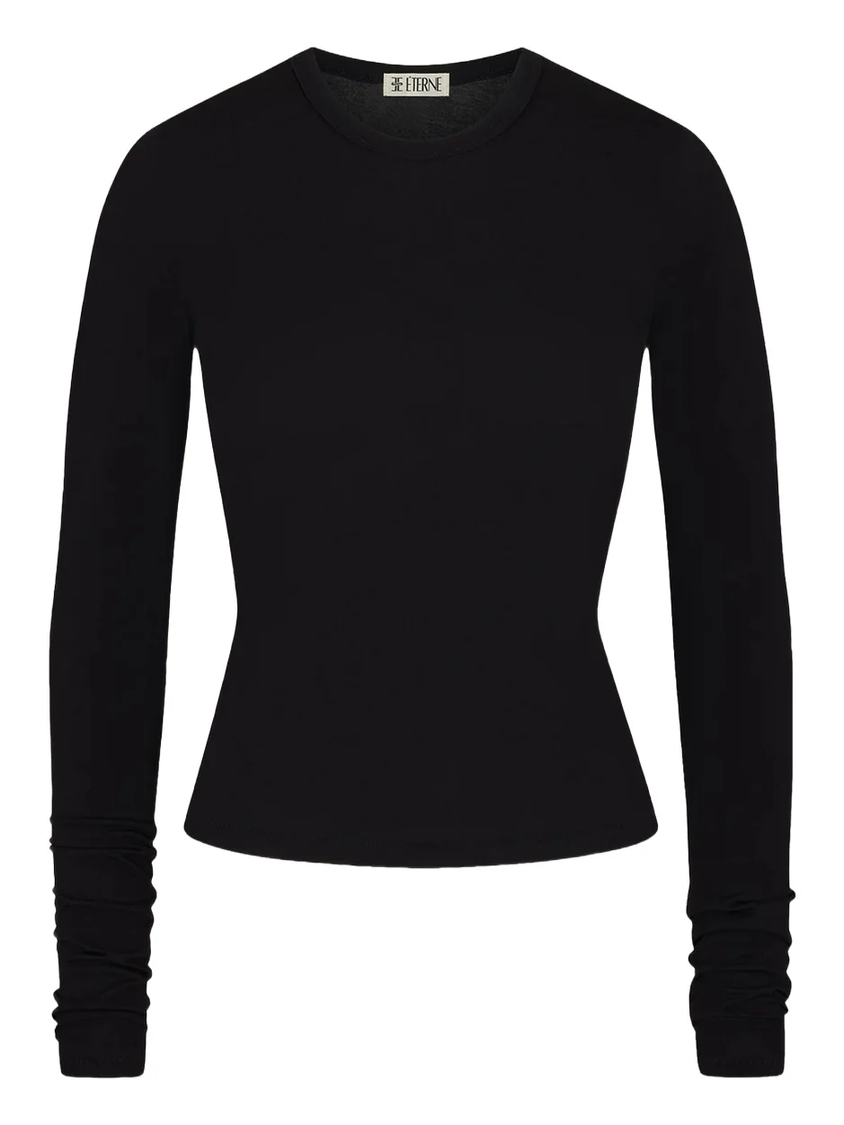 Fitted Crewneck Long-Sleeve T-Shirt Fitted Crewneck Long-Sleeve T-Shirt
