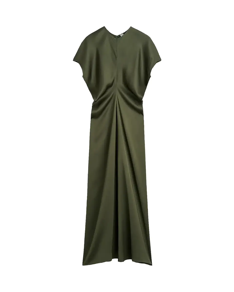 TOTEME Satin Slouch Waist Dress | Thumbnail 2 TOTEME Satin Slouch Waist Dress | Thumbnail 2