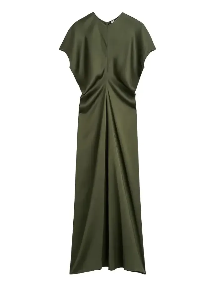 Satin Slouch Waist Dress Satin Slouch Waist Dress