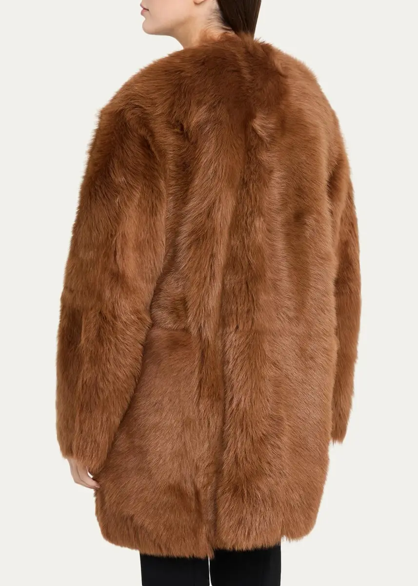 TOTEME Silky Lamb Shearling Short Coat | Thumbnail 3 TOTEME Silky Lamb Shearling Short Coat | Thumbnail 3