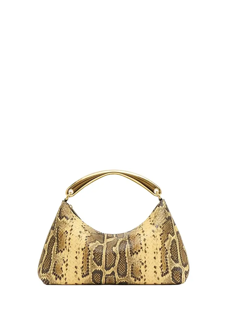 Rhea Metal Handle Hobo Bag Rhea Metal Handle Hobo Bag