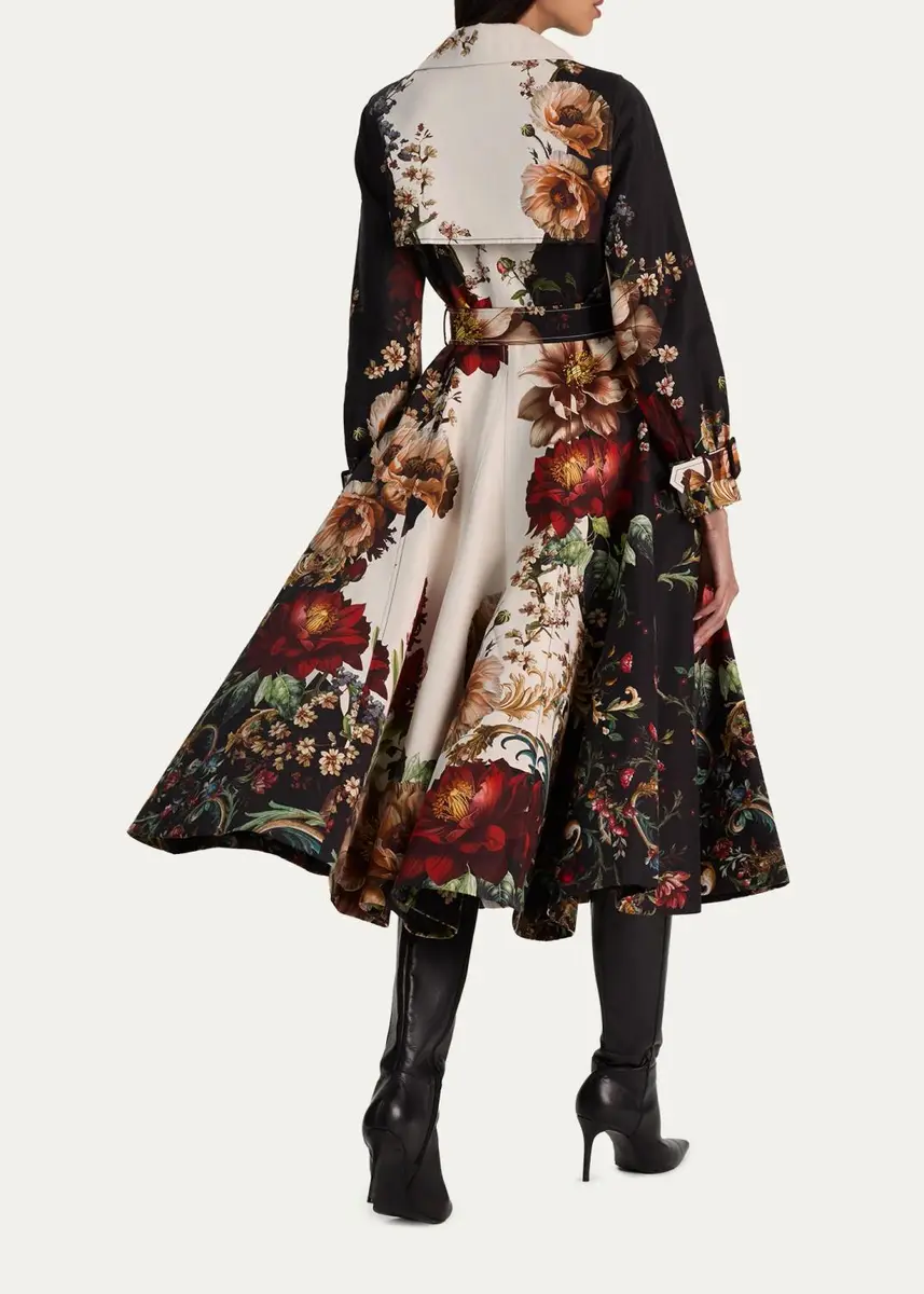 Alice + Olivia Ellie Belted Godet Trench Coat | Thumbnail 3 Alice + Olivia Ellie Belted Godet Trench Coat | Thumbnail 3