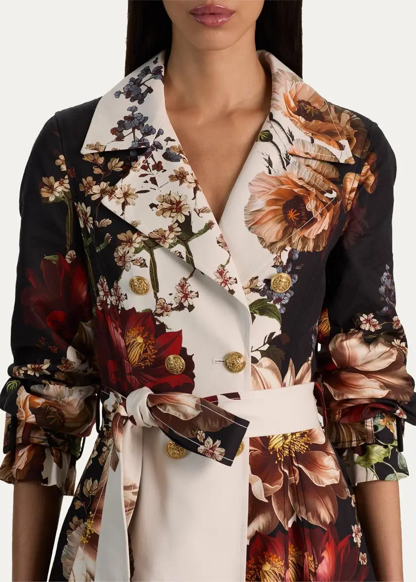 Alice + Olivia Ellie Belted Godet Trench Coat | Thumbnail 5 Alice + Olivia Ellie Belted Godet Trench Coat | Thumbnail 5
