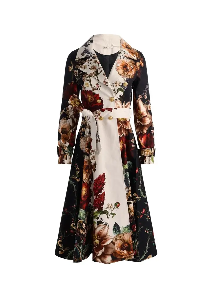Ellie Belted Godet Trench Coat Ellie Belted Godet Trench Coat