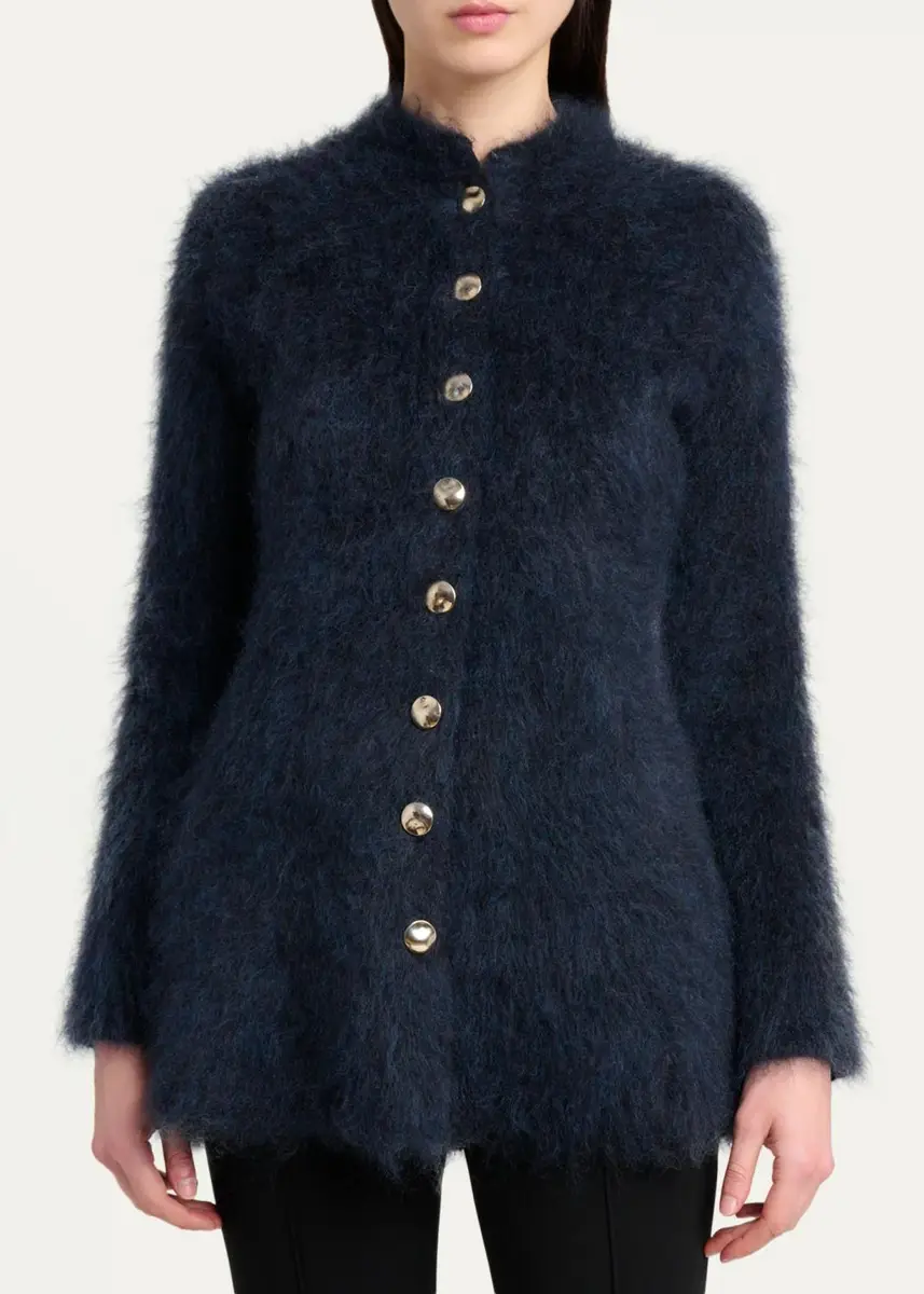 Proenza Schouler Aniza Fuzzy Mohair-Blend Cardigan | Thumbnail 4 Proenza Schouler Aniza Fuzzy Mohair-Blend Cardigan | Thumbnail 4
