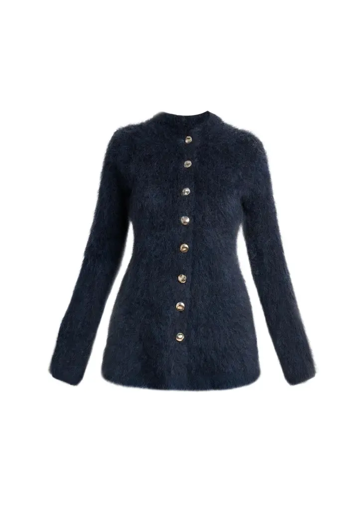 Proenza Schouler Aniza Fuzzy Mohair-Blend Cardigan