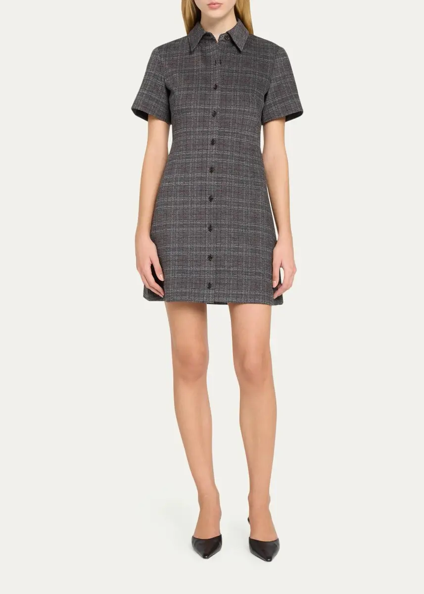 Theory Easy A-Line Glen Plaid Mini Dress | Thumbnail 2 Theory Easy A-Line Glen Plaid Mini Dress | Thumbnail 2
