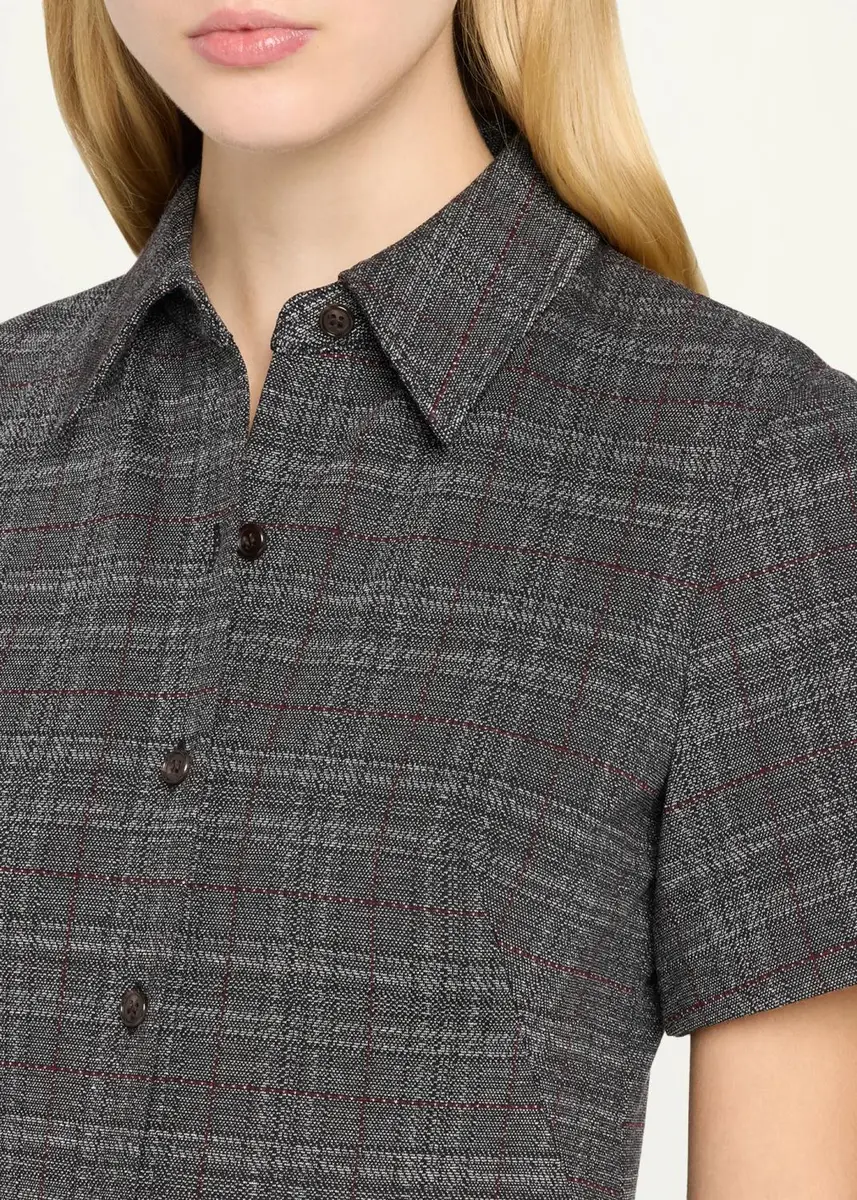 Theory Easy A-Line Glen Plaid Mini Dress | Thumbnail 5 Theory Easy A-Line Glen Plaid Mini Dress | Thumbnail 5