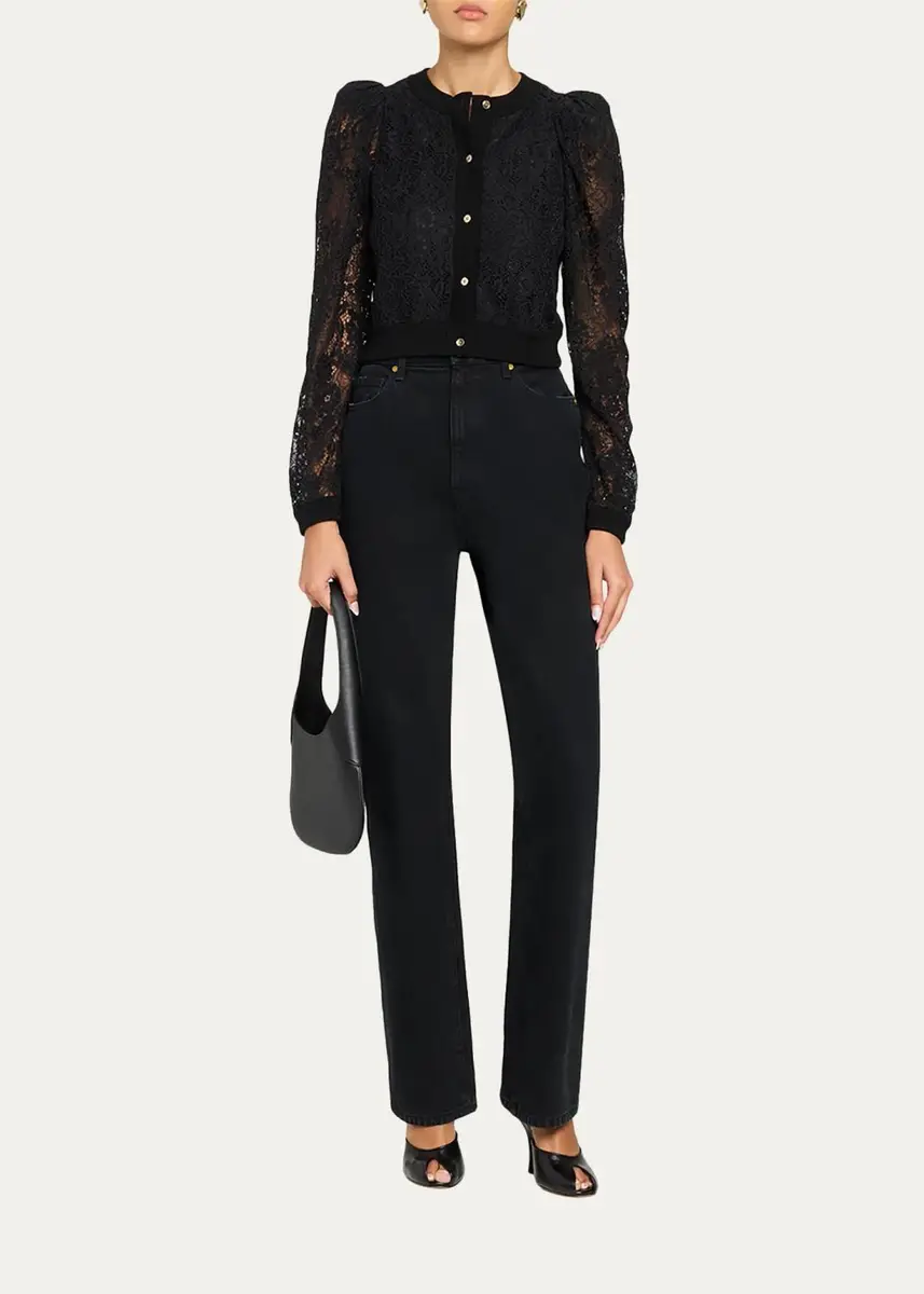 Alice + Olivia Kitty Lace Overlay Cardigan | Thumbnail 2 Alice + Olivia Kitty Lace Overlay Cardigan | Thumbnail 2