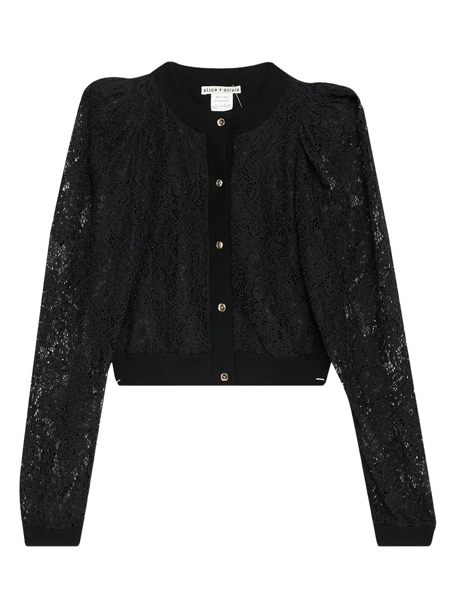 Kitty Lace Overlay Cardigan