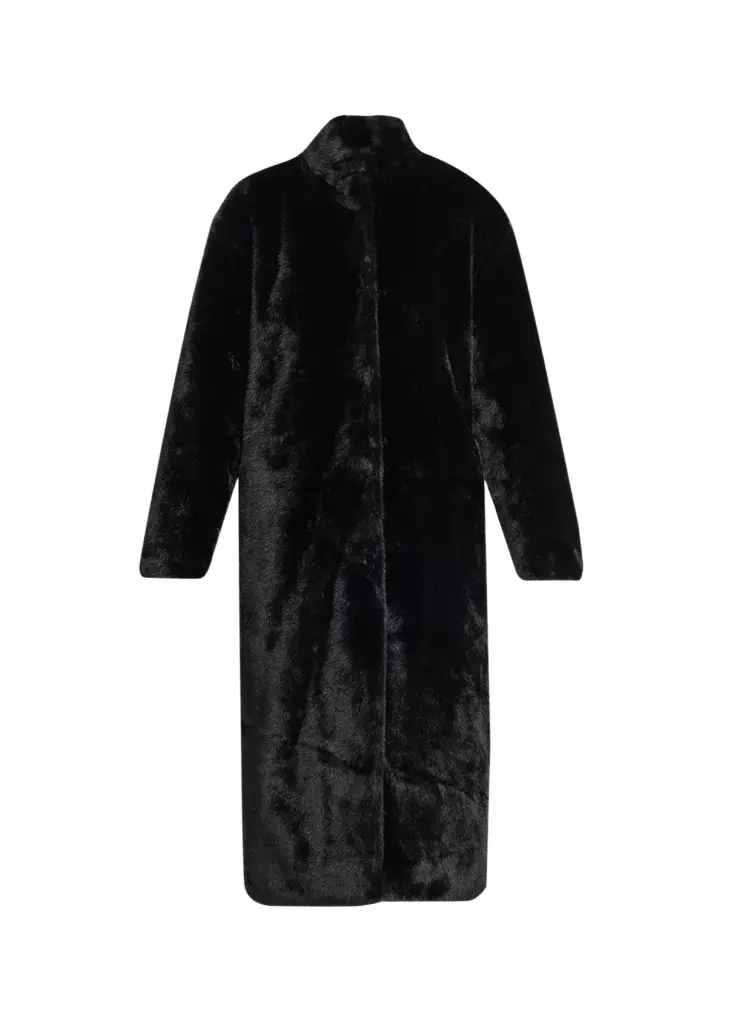 Cassian Faux Fur High Collar Coat
