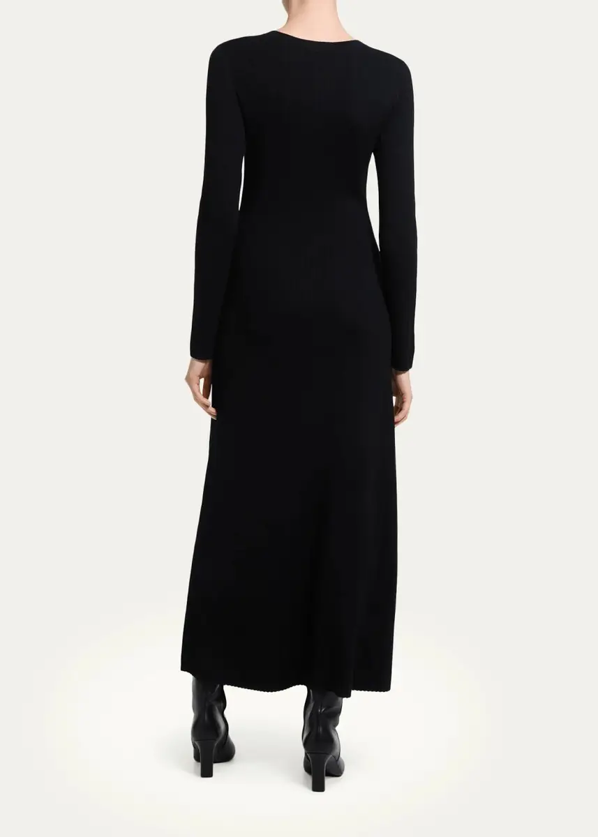 Theory Merino Wool Crewneck Midi Dress | Thumbnail 3 Theory Merino Wool Crewneck Midi Dress | Thumbnail 3