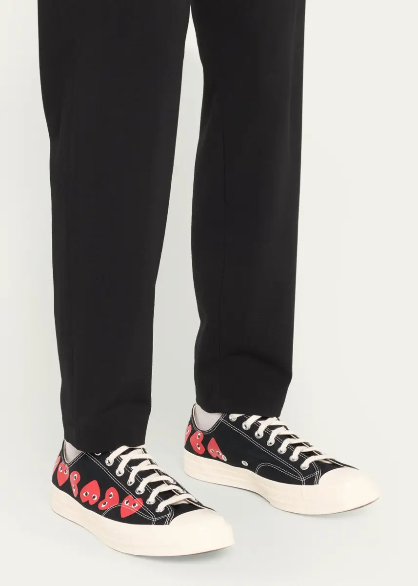 Comme des Garçons x Converse Men's Chuck 70 Multi Heart Low-Top Sneakers | Thumbnail 2 Comme des Garçons x Converse Men's Chuck 70 Multi Heart Low-Top Sneakers | Thumbnail 2