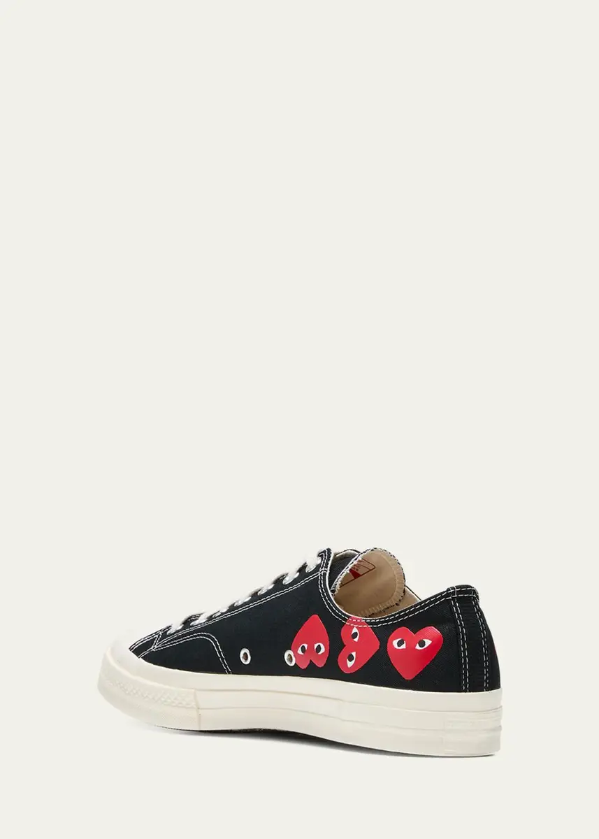 Comme des Garçons x Converse Men's Chuck 70 Multi Heart Low-Top Sneakers | Thumbnail 4 Comme des Garçons x Converse Men's Chuck 70 Multi Heart Low-Top Sneakers | Thumbnail 4