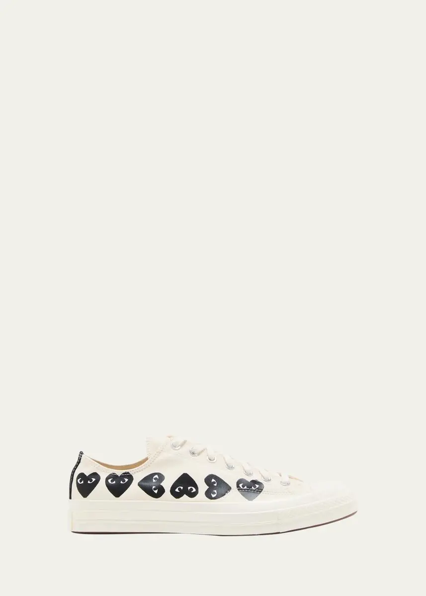 Comme des Garçons x Converse Men's Chuck 70 Multi Heart Low-Top Sneakers | Thumbnail 10 Comme des Garçons x Converse Men's Chuck 70 Multi Heart Low-Top Sneakers | Thumbnail 10
