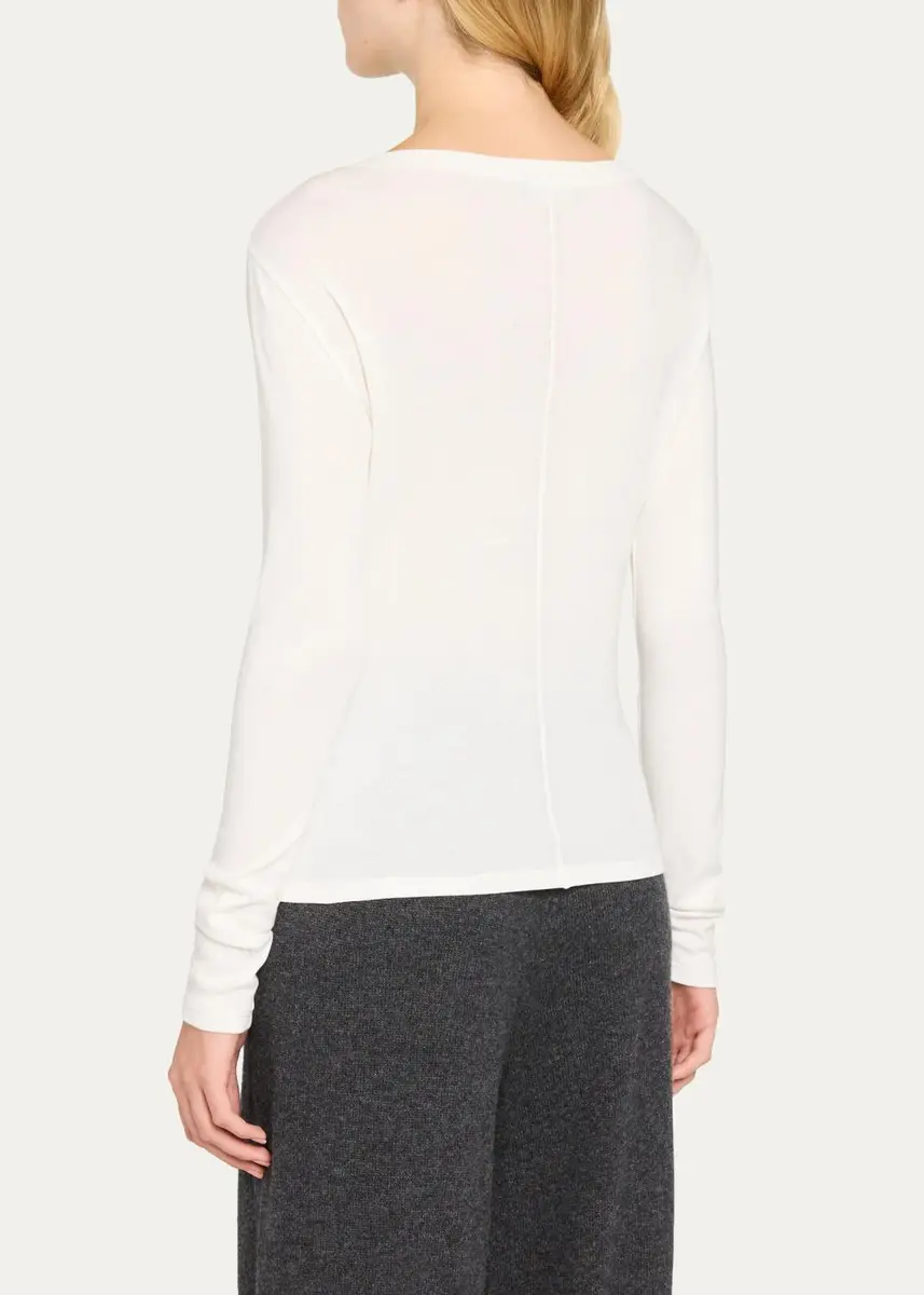 Theory Purl Henley Long-Sleeve T-Shirt | Thumbnail 3 Theory Purl Henley Long-Sleeve T-Shirt | Thumbnail 3