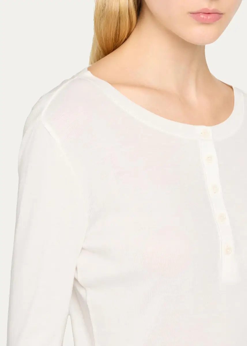 Theory Purl Henley Long-Sleeve T-Shirt | Thumbnail 5 Theory Purl Henley Long-Sleeve T-Shirt | Thumbnail 5