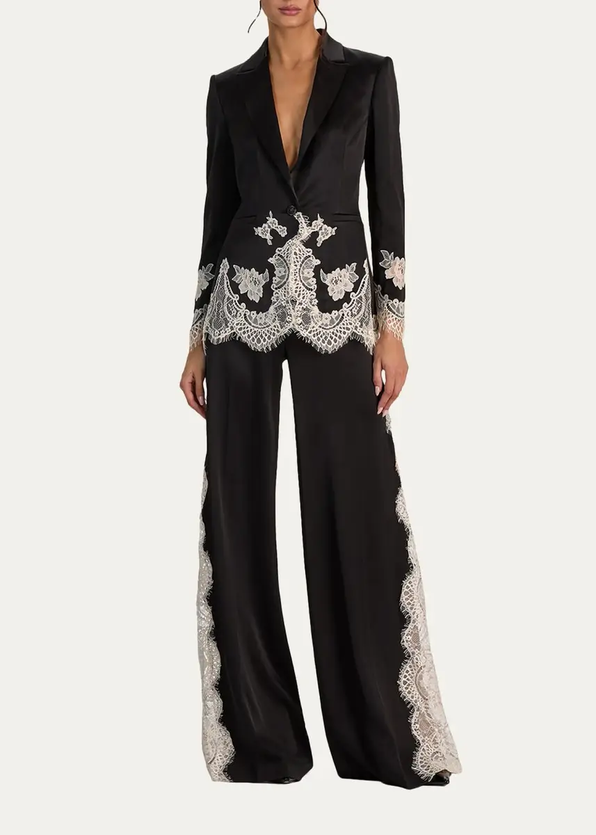 Alice + Olivia Breann Floral-Embroidered Blazer | Thumbnail 2 Alice + Olivia Breann Floral-Embroidered Blazer | Thumbnail 2