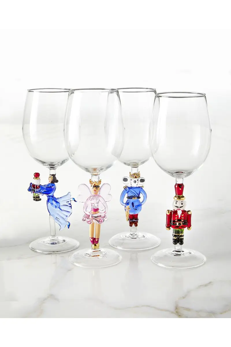 Neiman Marcus Christmas Nutcracker Suite Wine Glasses - Set of 4 | Thumbnail 3 Neiman Marcus Christmas Nutcracker Suite Wine Glasses - Set of 4 | Thumbnail 3