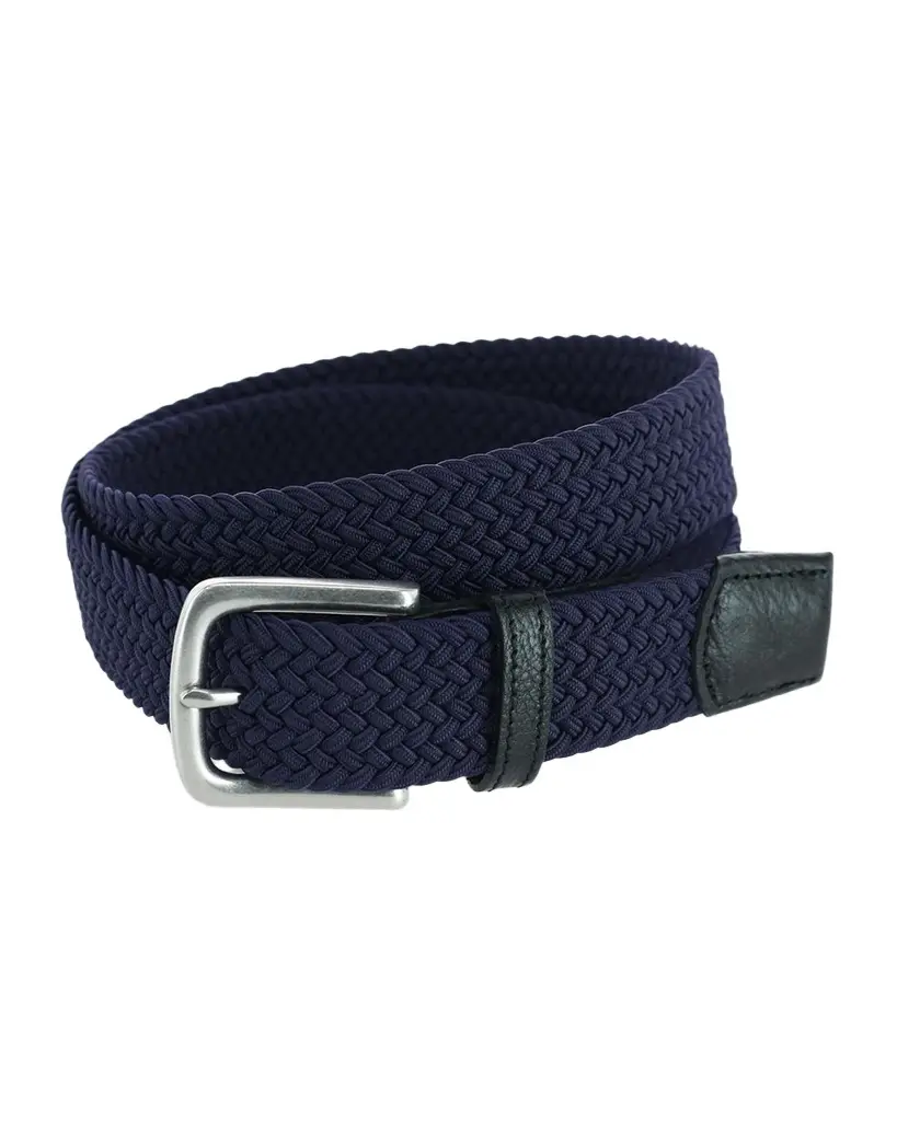 Trafalgar Men's Riverside Woven Rayon Leather Belt