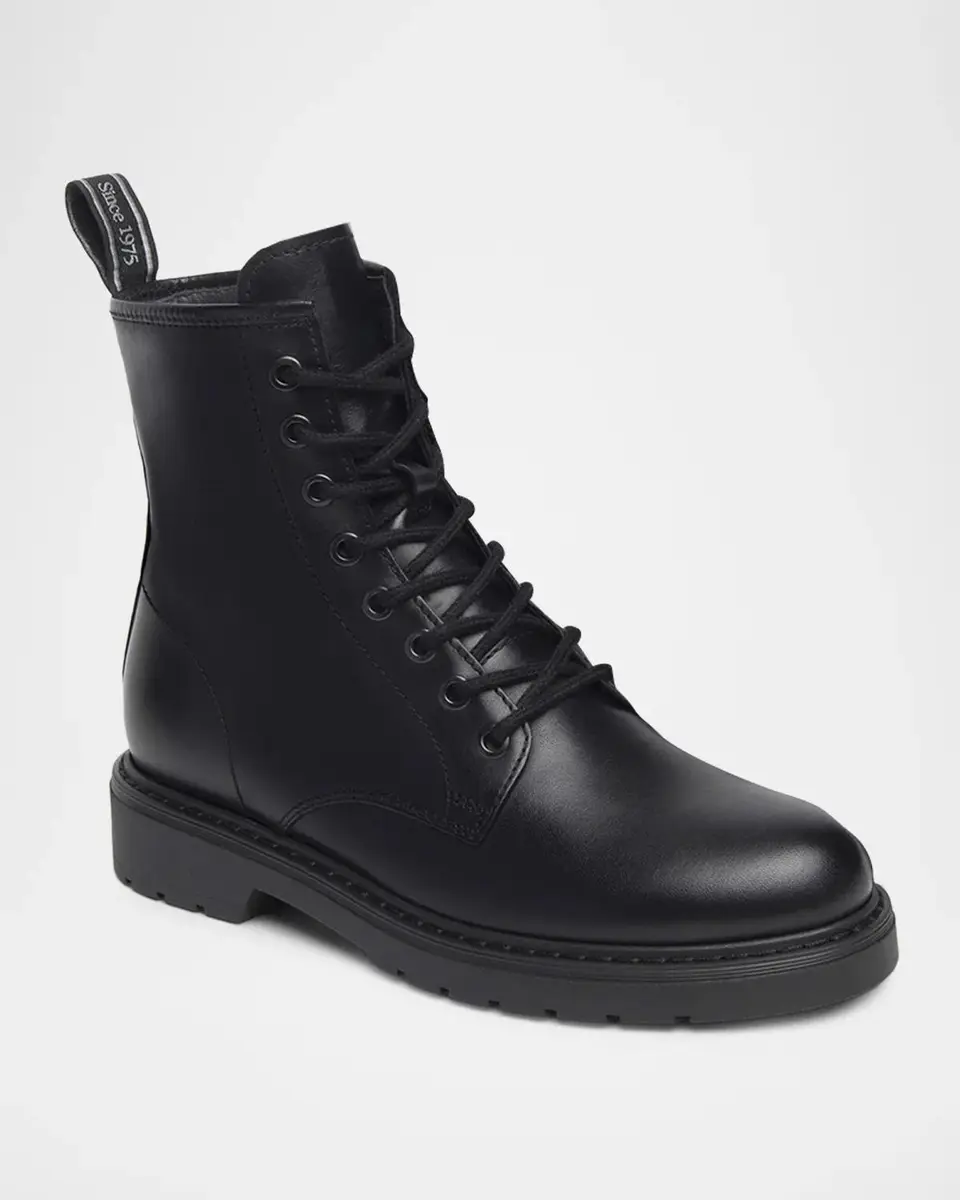 NeroGiardini Clean Calfskin Combat Booties | Thumbnail 2
