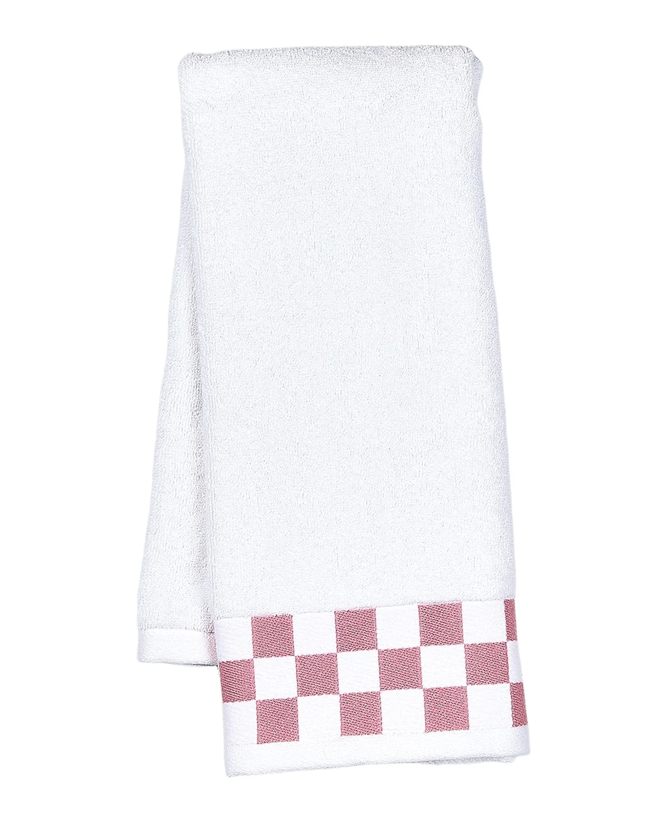 MacKenzie-Childs Hand Towel with Rose Check Border