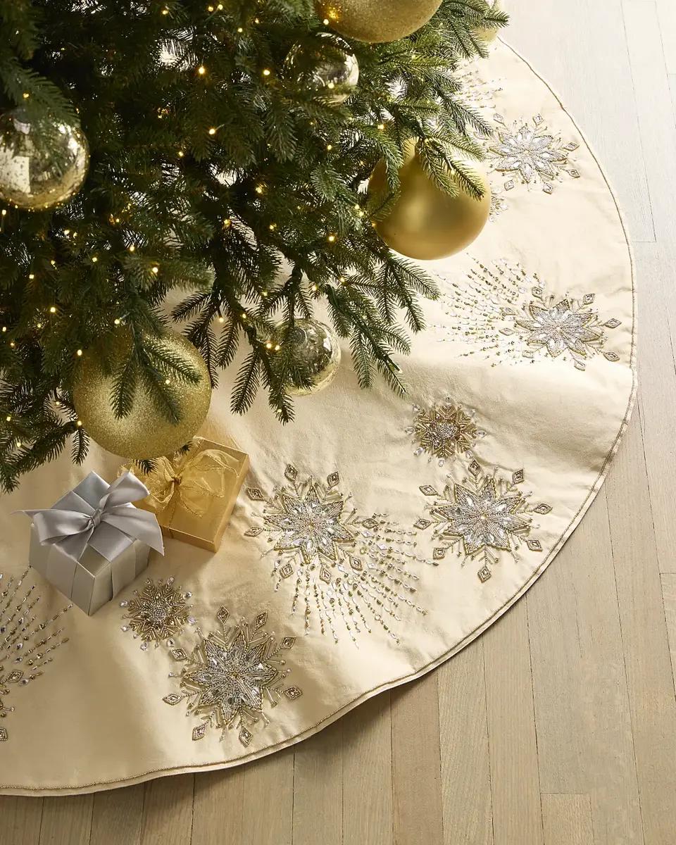 Kim Seybert Supernova Beaded 64" Tree Skirt