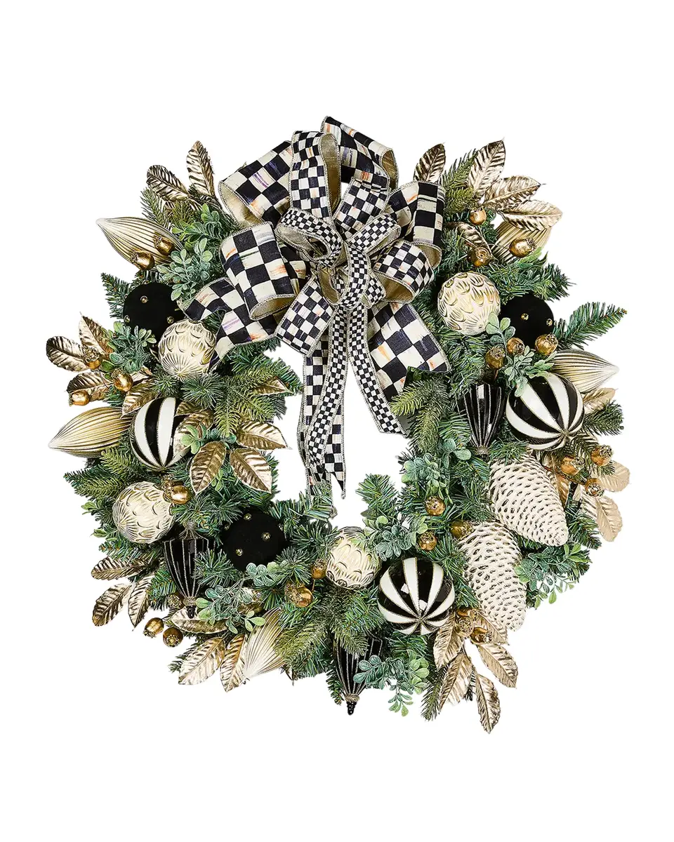 MacKenzie-Childs Courtly Noel 26" Illuminated Wreath | Thumbnail 2