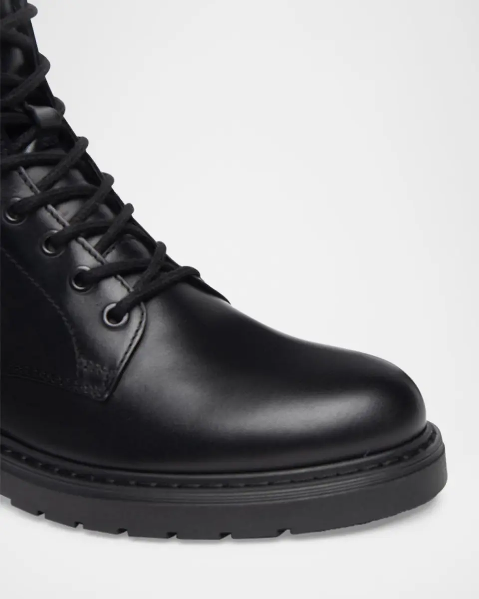 NeroGiardini Faux Fur Lined Leather Combat Boots | Thumbnail 4