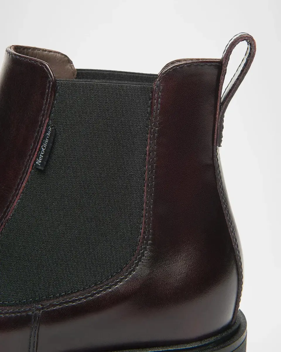 NeroGiardini Leather Chelsea Ankle Booties | Thumbnail 4 NeroGiardini Leather Chelsea Ankle Booties | Thumbnail 4