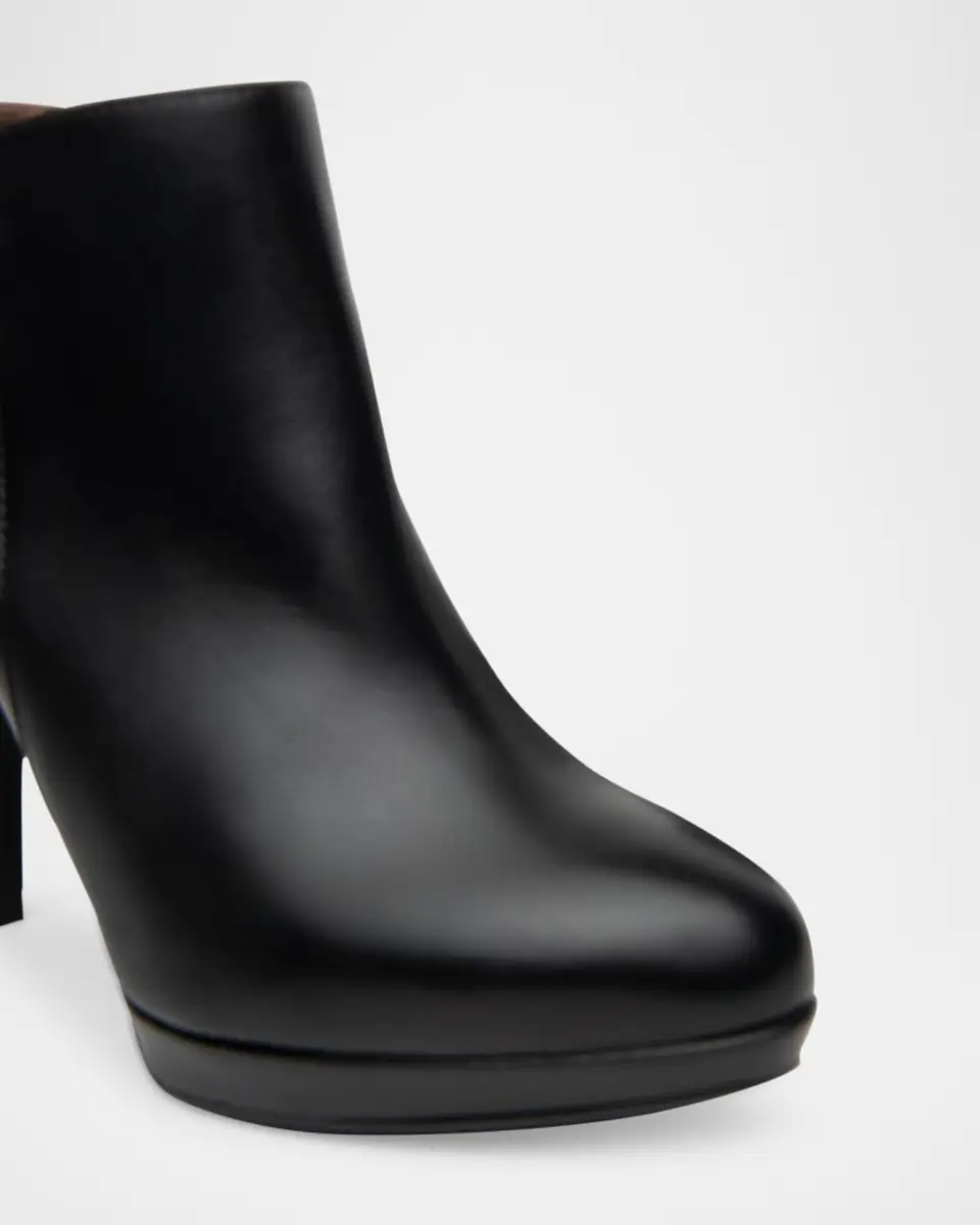 NeroGiardini Leather Block-Heel Ankle Booties | Thumbnail 5 NeroGiardini Leather Block-Heel Ankle Booties | Thumbnail 5