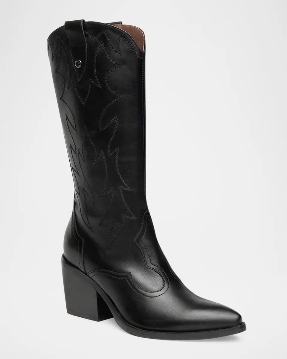 NeroGiardini Leather Western Boots | Thumbnail 3 NeroGiardini Leather Western Boots | Thumbnail 3