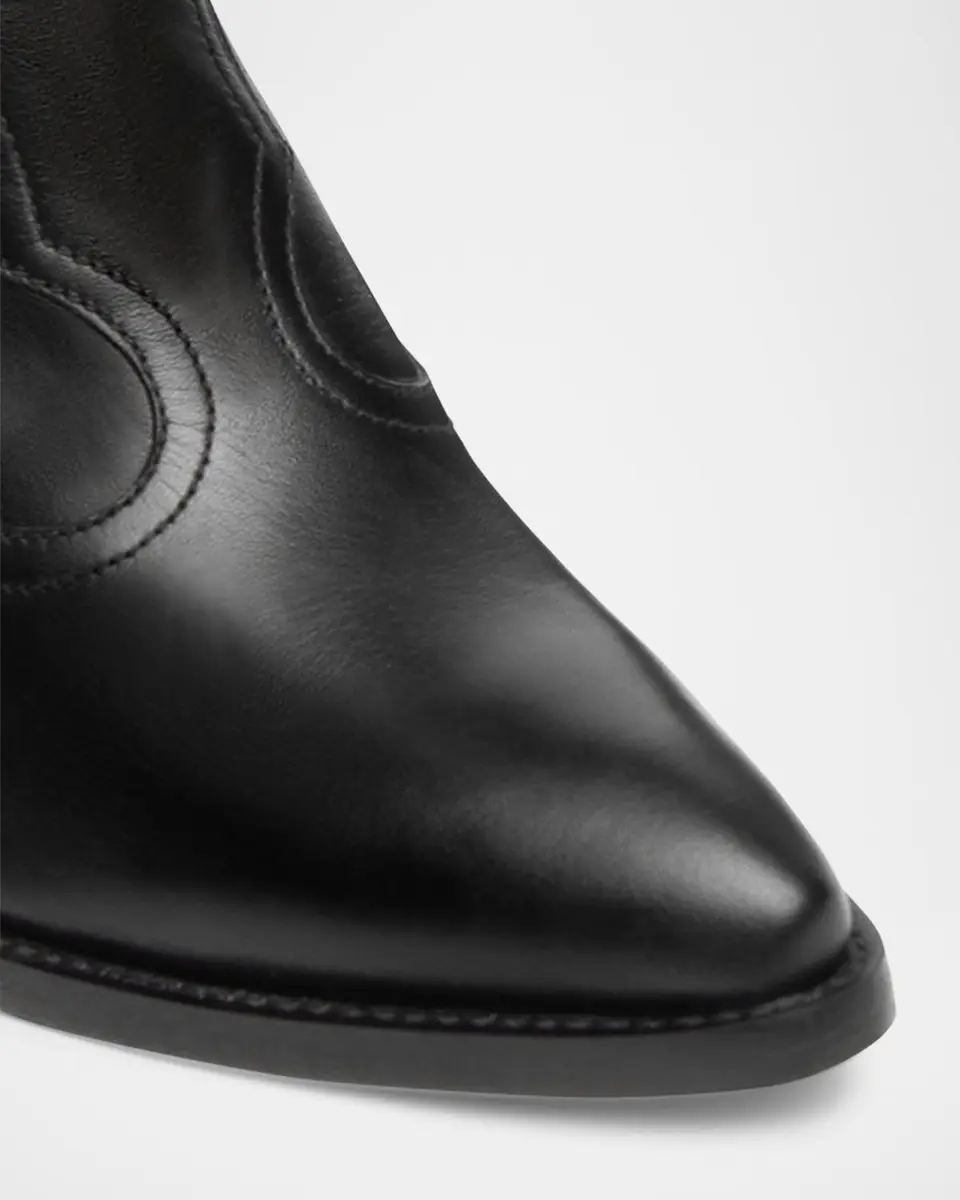 NeroGiardini Leather Western Boots | Thumbnail 4 NeroGiardini Leather Western Boots | Thumbnail 4