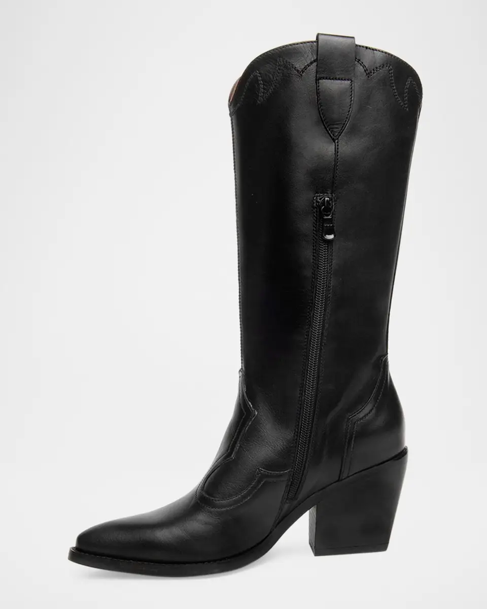 NeroGiardini Leather Western Boots | Thumbnail 5 NeroGiardini Leather Western Boots | Thumbnail 5