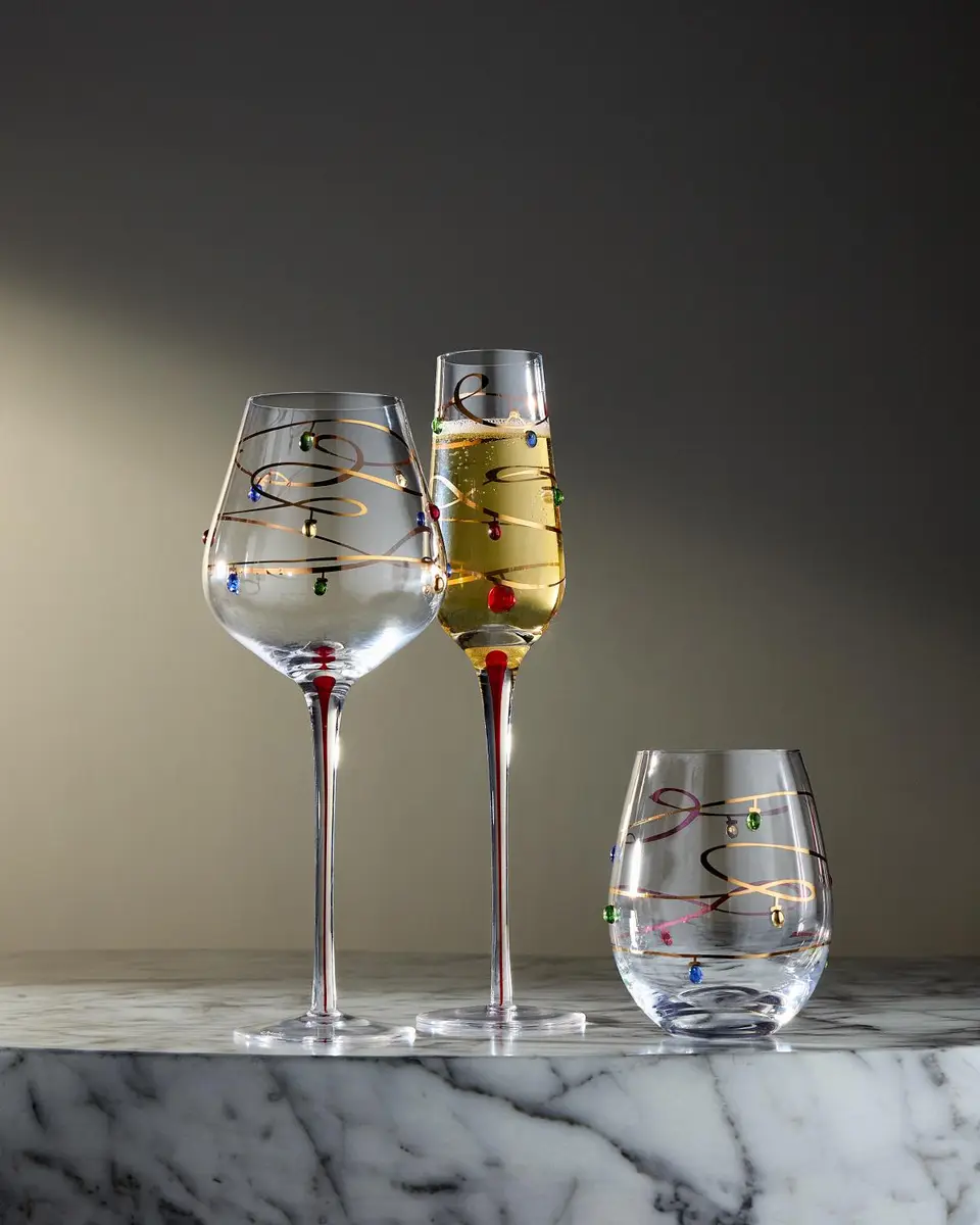 Neiman Marcus Christmas Lights 6 oz. Champagne Flutes | Thumbnail 2 Neiman Marcus Christmas Lights 6 oz. Champagne Flutes | Thumbnail 2