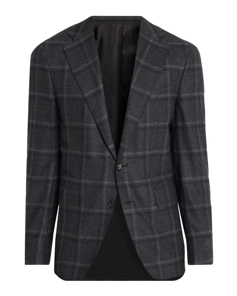 Men's Ombre Windowpane Wool Two-Button Sport Coat Men's Ombre Windowpane Wool Two-Button Sport Coat