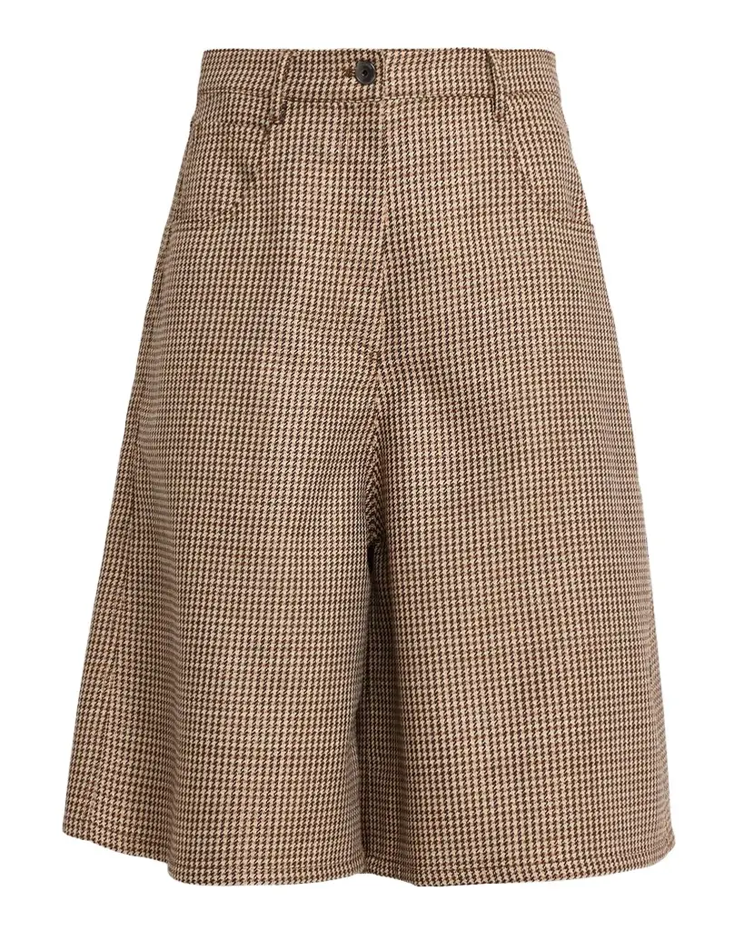 Brunello Cucinelli Wool-Blend Houndstooth Bermuda Shorts