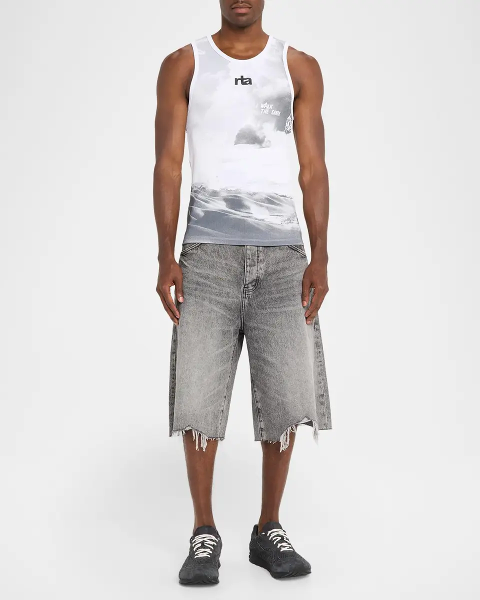 RTA Men's Sylvain Ribbed Logo Tank Top | Thumbnail 2 RTA Men's Sylvain Ribbed Logo Tank Top | Thumbnail 2