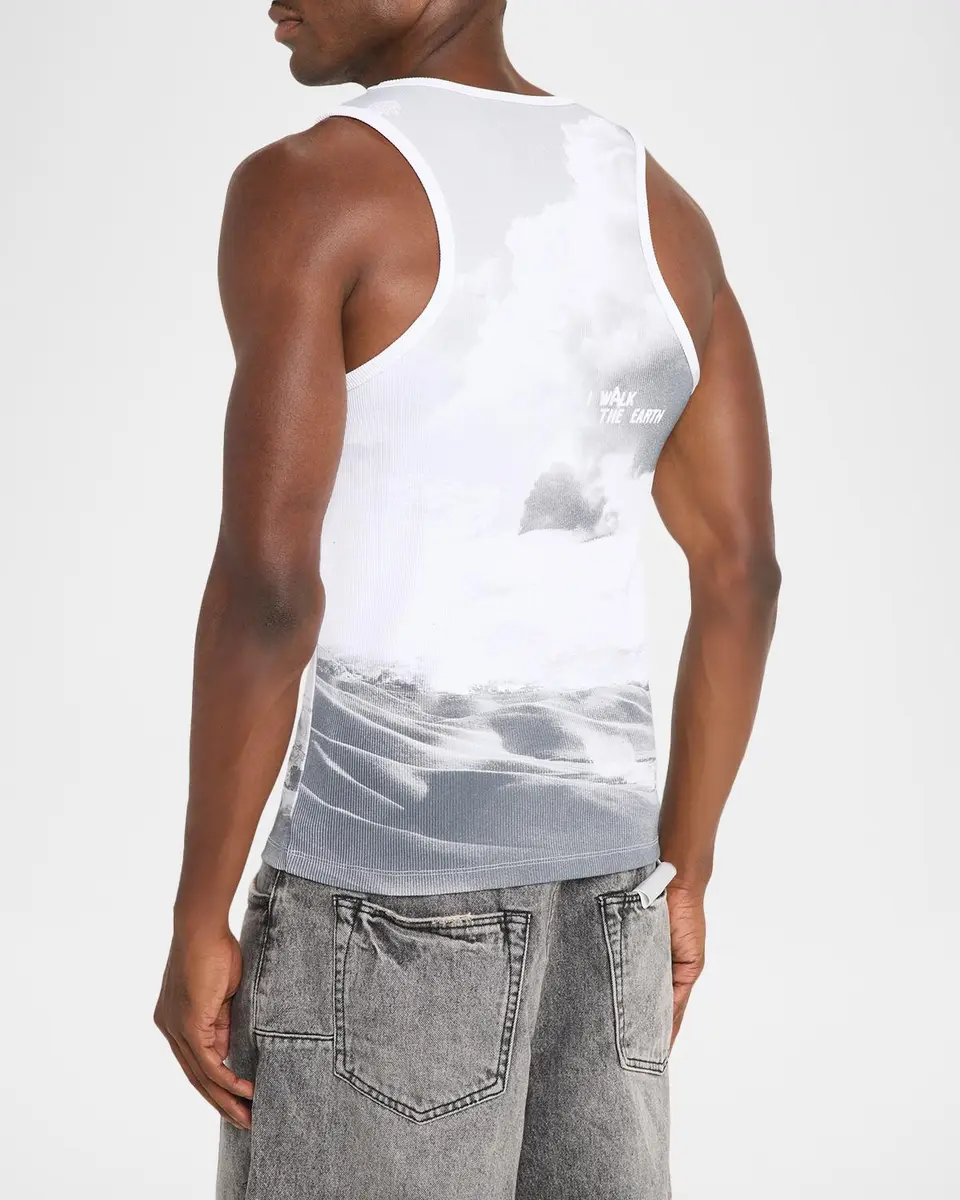 RTA Men's Sylvain Ribbed Logo Tank Top | Thumbnail 3 RTA Men's Sylvain Ribbed Logo Tank Top | Thumbnail 3