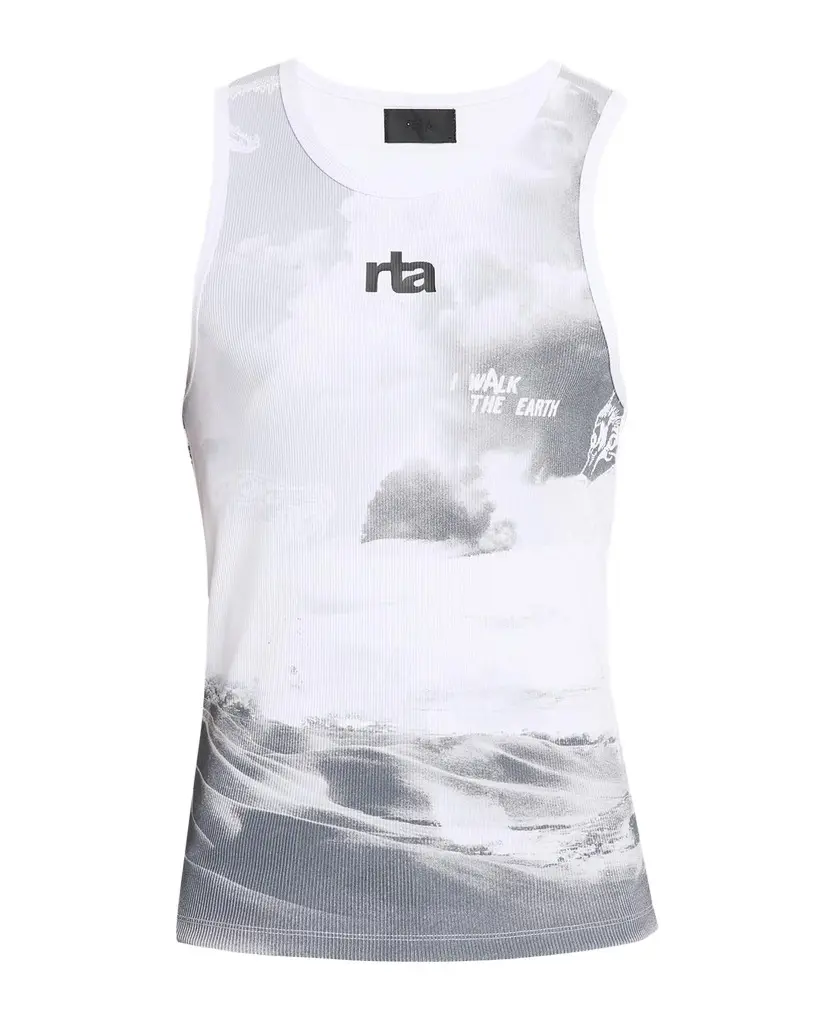 RTA Men's Sylvain Ribbed Logo Tank Top