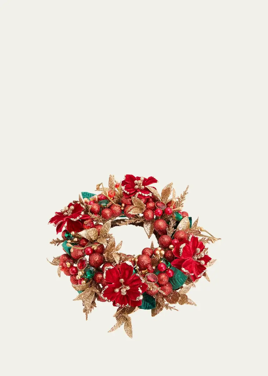 Salzburg Creations Shining Elegance 4" Candle Ring Wreath | Thumbnail 2
