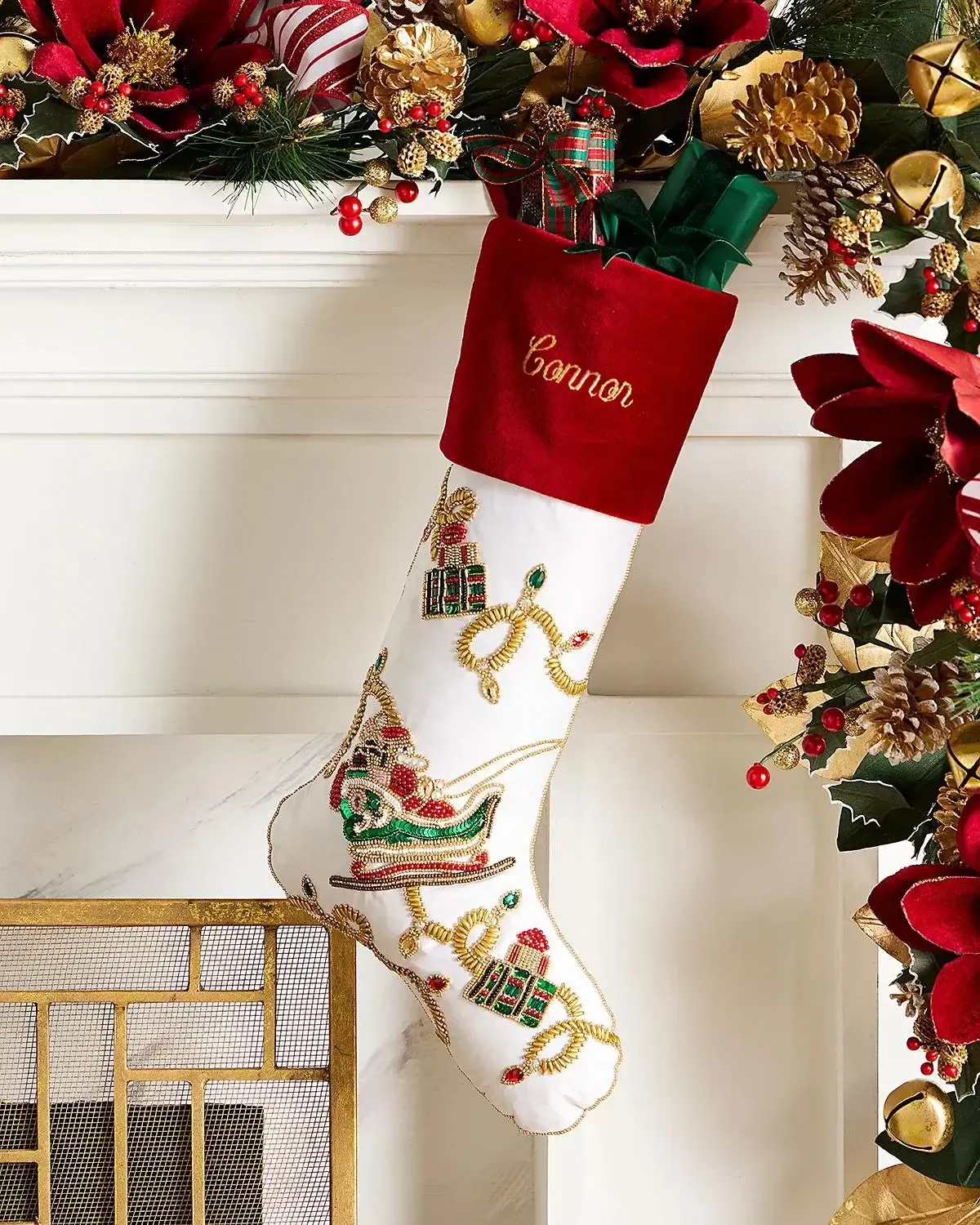 Kim Seybert Personalized Holiday Lights Stocking