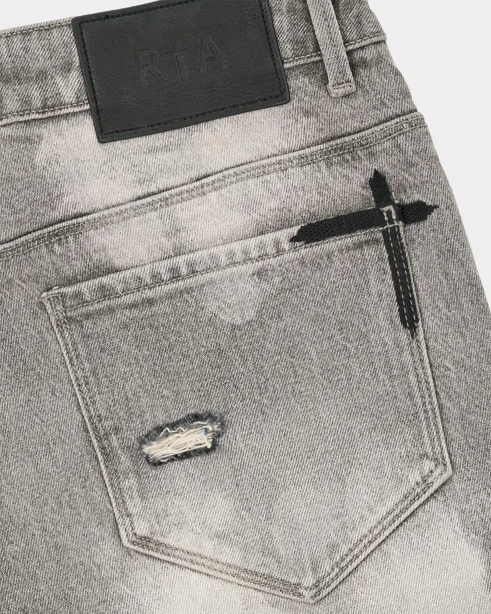 RTA Men's Curva Ultra Bleached Distressed Slim-Fit Jeans | Thumbnail 3 RTA Men's Curva Ultra Bleached Distressed Slim-Fit Jeans | Thumbnail 3