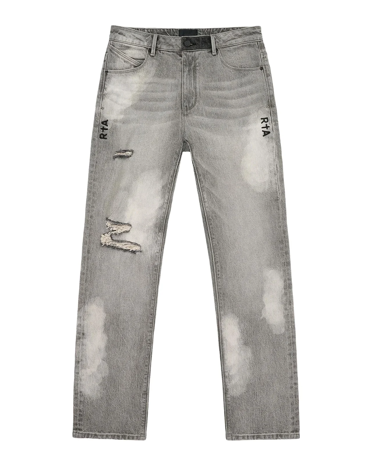 RTA Men's Curva Ultra Bleached Distressed Slim-Fit Jeans