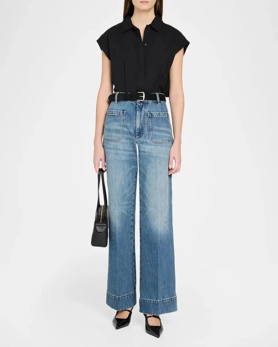 Victoria Beckham Alina Front-Pocket Wide-Leg Jeans | Thumbnail 2 Victoria Beckham Alina Front-Pocket Wide-Leg Jeans | Thumbnail 2