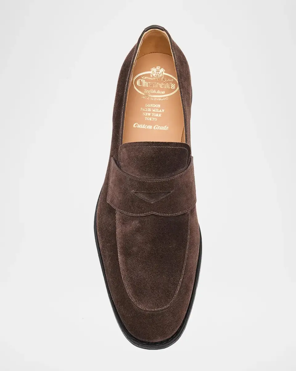 Church's Men's Hertford R 2.0 Suede Penny Loafers | Thumbnail 4 Church's Men's Hertford R 2.0 Suede Penny Loafers | Thumbnail 4