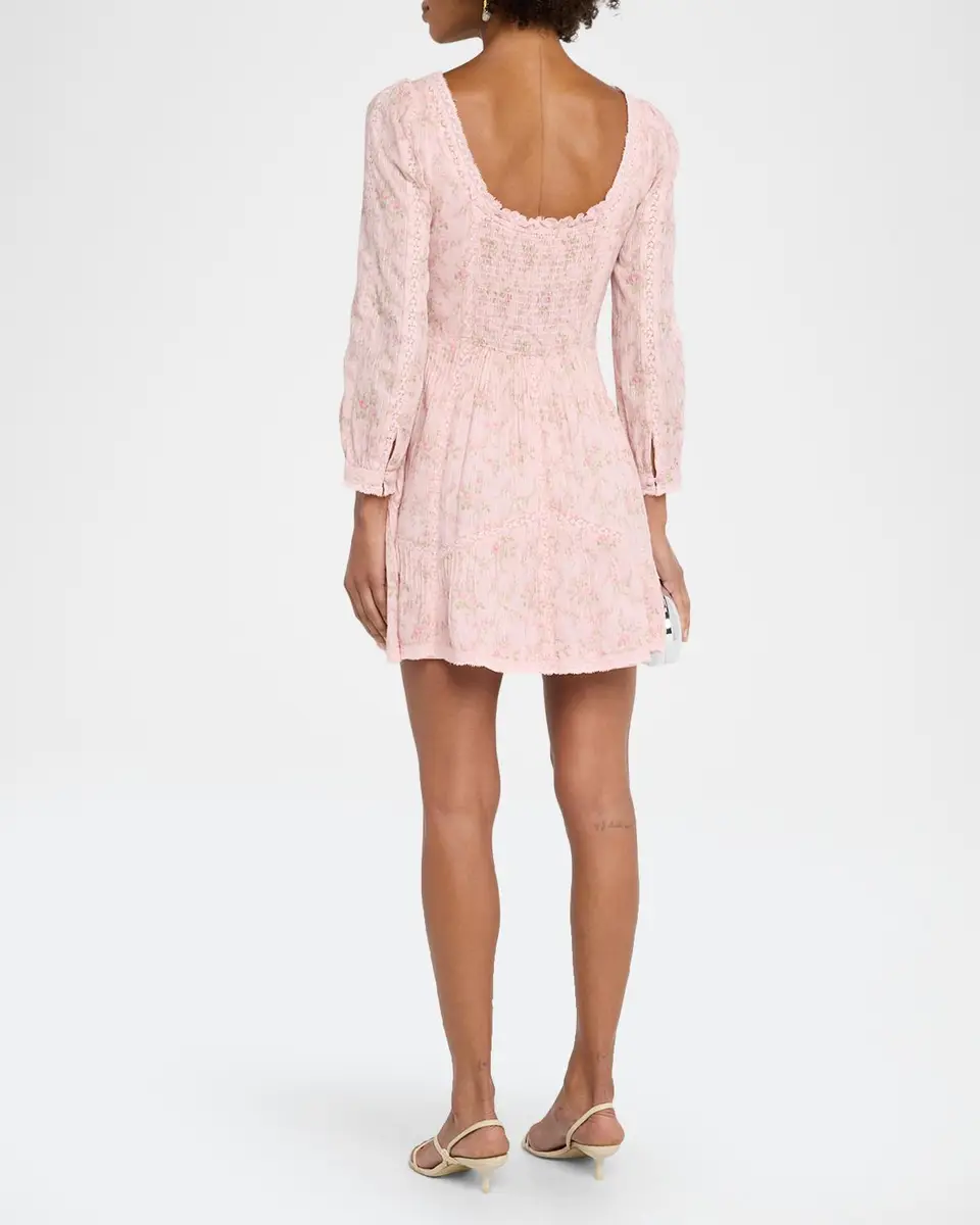 LoveShackFancy Calivra Floral Lace Mini Dress | Thumbnail 3 LoveShackFancy Calivra Floral Lace Mini Dress | Thumbnail 3
