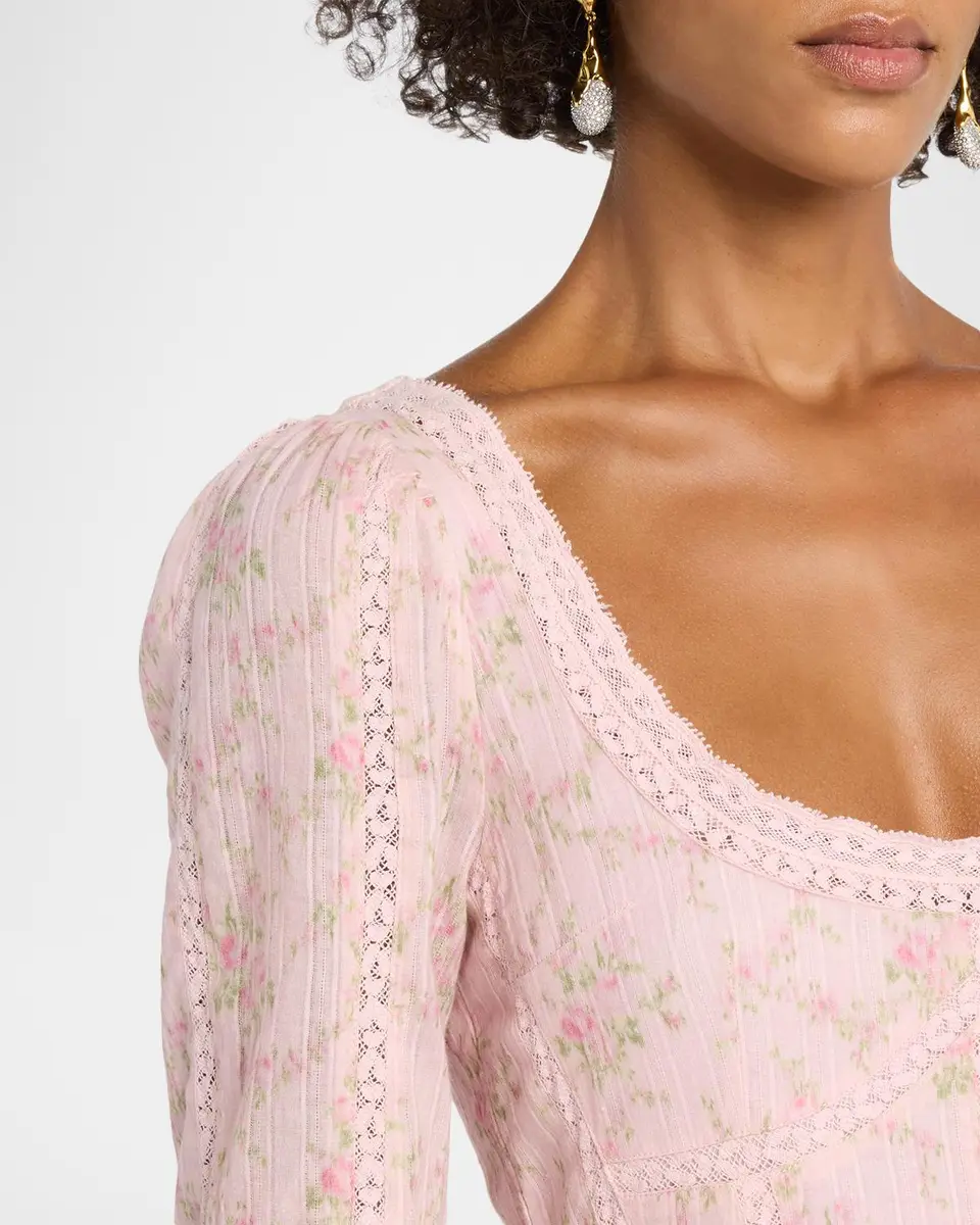 LoveShackFancy Calivra Floral Lace Mini Dress | Thumbnail 5 LoveShackFancy Calivra Floral Lace Mini Dress | Thumbnail 5