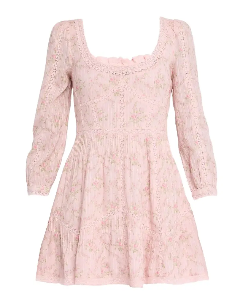 Calivra Floral Lace Mini Dress Calivra Floral Lace Mini Dress